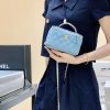 CHANEL 2022cc 春夏系列手柄长盒子 AP2805兰色