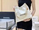 CHANEL 2022cc 春夏火爆22 bag 垃圾袋 AS3260白色/黑logo