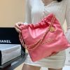 i1650680545_8611_0.jpg CHANEL 2022cc 春夏火爆22 bag 垃圾袋 AS3260珊瑚红/金logo