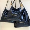 CHANEL 2022cc 春夏火爆22 bag 垃圾袋 AS3262黑皮金logo
