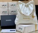 CHANEL 2022cc 春夏火爆22 bag 垃圾袋 AS3262白色金logo