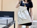 CHANEL 2022cc 春夏火爆22 bag 垃圾袋 AS3262白色金logo