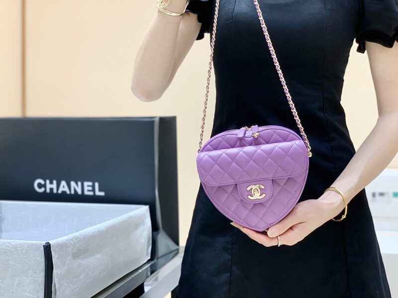 CHANEL 2022cc春夏爆款爱心包 AS3191紫色 - Image 2