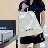 CHANEL香奈儿 2022cc 22 bag 双背包 AS3313白色黑logo