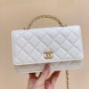 CHANEL 2022cc春夏系列字母手柄Woc发财包 AP2804白色