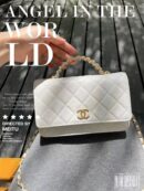 CHANEL 2022cc春夏系列字母手柄Woc发财包 AP2804白色