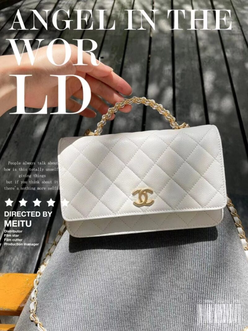 CHANEL 2022cc春夏系列字母手柄Woc发财包 AP2804白色 - Image 2