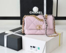 CHANEL Flap 19bag 26CM粉色金扣 AS1160