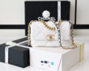 CHANEL Flap 19bag 26CM白色金扣 AS1160
