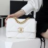 CHANEL Flap 19bag 26CM白色金扣 AS1160