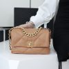 CHANEL Flap 19bag 26CM焦糖色金扣 AS1160