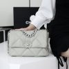 CHANEL Flap 19bag 26CM白色银扣 AS1160