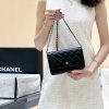 CHANEL WOC 19CM 羊皮发财包 A33814黑色/银扣
