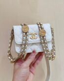 CHANEL 22A高级手工坊系列金币包 AP2857白色