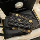 CHANEL 22A高级手工坊系列金币WOC链条包 AP2840黑色