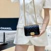 CHANEL 经典Mini Leboy 15CM BAG A67364黑色鱼子酱牛皮/金扣