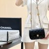 CHANEL CF限量版爱心吊坠链条包 AS3456黑色