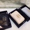 Chanel 经典菱格纹19羊皮金色大cc logo 拉链卡包 AP0949黑色