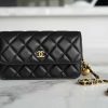 CHANEL 23C金属球手机包 AP3071黑色