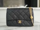 CHANEL 23P春夏新款 爱心调节扣大号 AS3921黑色
