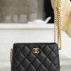 CHANEL 23P春夏新款 爱心调节扣HoBo包 AS3830黑色