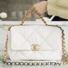 i1681362673_6835_8.jpg CHANEL 正品皮 中号30CM 19BAG AS1161白色/金扣