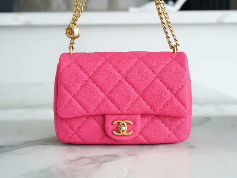 CHANEL 23p爱心调节扣链条 黑金 方胖子 AS3829红色