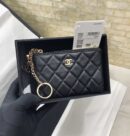 CHANEL 进口羊皮卡包 钥匙扣 零钱包 A69253金扣