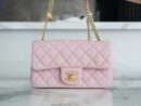 CHANEL 23S春夏新款 山茶花 cf mini 樱花粉 AS4041