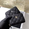 Chanel 20新品 进口羊皮卡包钱包 A84511黑色/金扣