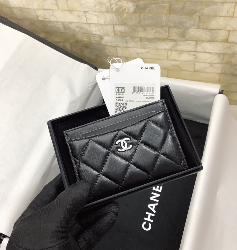 Chanel 原单进口羊皮卡包 A31510羊皮/银扣