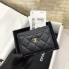 Chanel 原单进口球纹卡包 A31510黑色/金扣