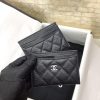 Chanel 原单进口球纹卡包 A31510黑色/银扣