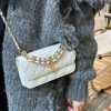 CHANEL 22K 新款链条Mini WOC手机包 AP3021白色