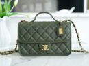 CHANEL 22K 邮差豆腐包 AS3653橄榄绿
