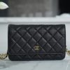 CHANEL 经典款WOC发财包 A33814黑色金扣