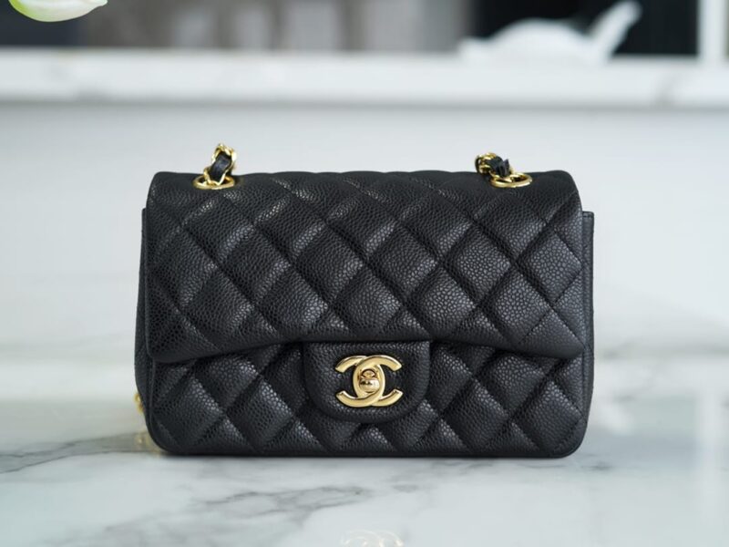 CHANEL Classic flap CF20 Mini BAG A01116黑色金扣
