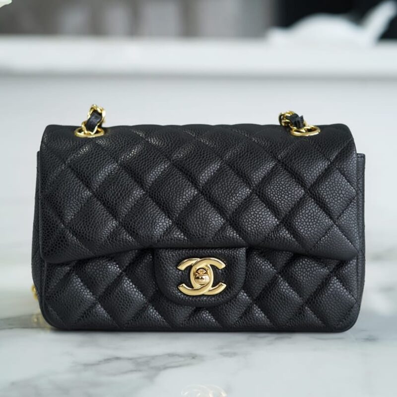 CHANEL Classic flap CF20 Mini BAG A01116黑色金扣
