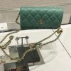 CHANEL 23C金属球手机包 AP3071浅绿色