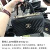 CHANEL Trendy cc 25 经典款羊皮V纹口盖包 A92236黑色金扣