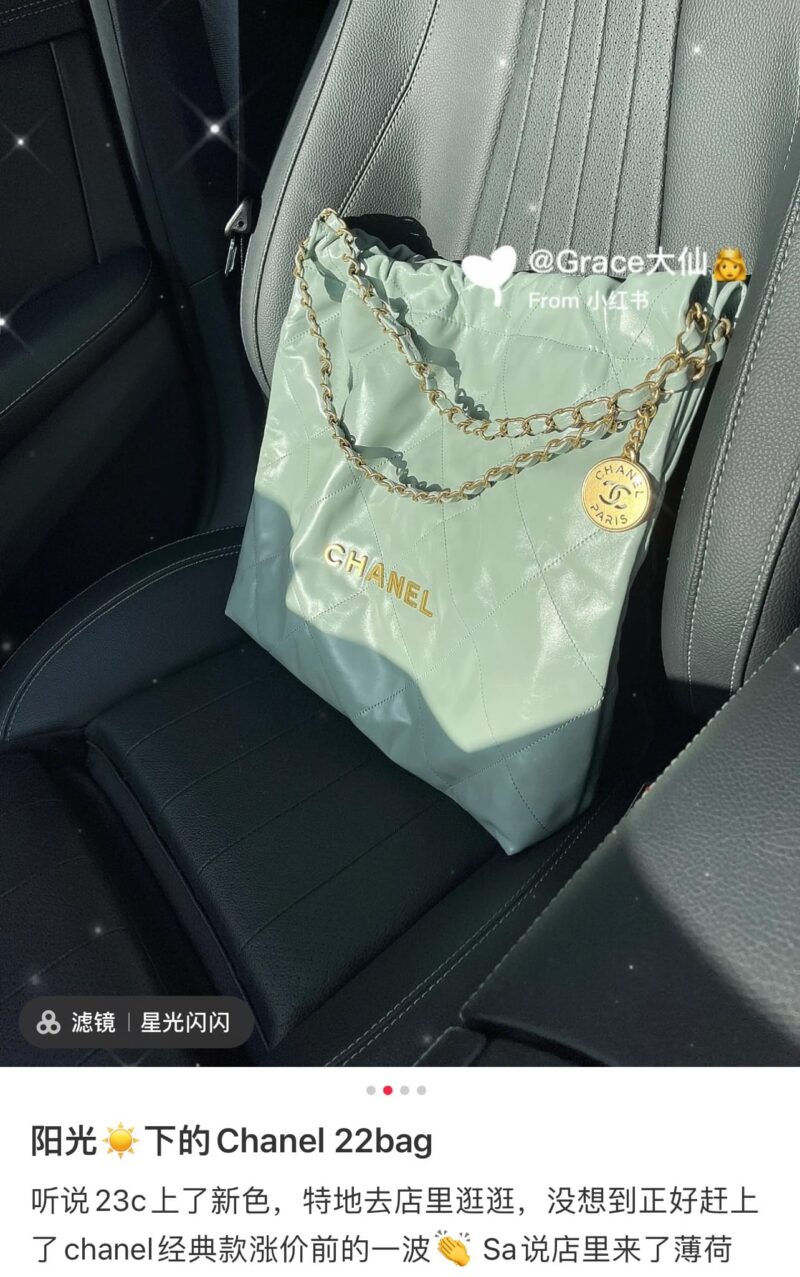 CHANEL 22 手袋 AS3261雾霾蓝 - Image 2