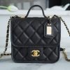CHANEL 22K 豆腐邮差包 AS3652黑色