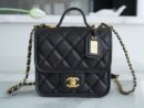 CHANEL 22K 豆腐邮差包 AS3652黑色