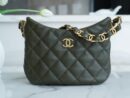 CHANEL 22K 新款HOBO羊皮腋下包 AS3562古巴绿