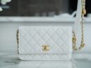 CHANEL 22A 高级手工坊金币WOC链条包 AP2840白色