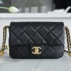 wsxc1670954940744_0.jpg CHANEL CF 21CM 高级手工坊金币口盖包 AS3369黑色