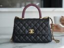 CHANEL 小号 coco handle 24cm 仿蜥蜴皮手柄翻盖包 A92990