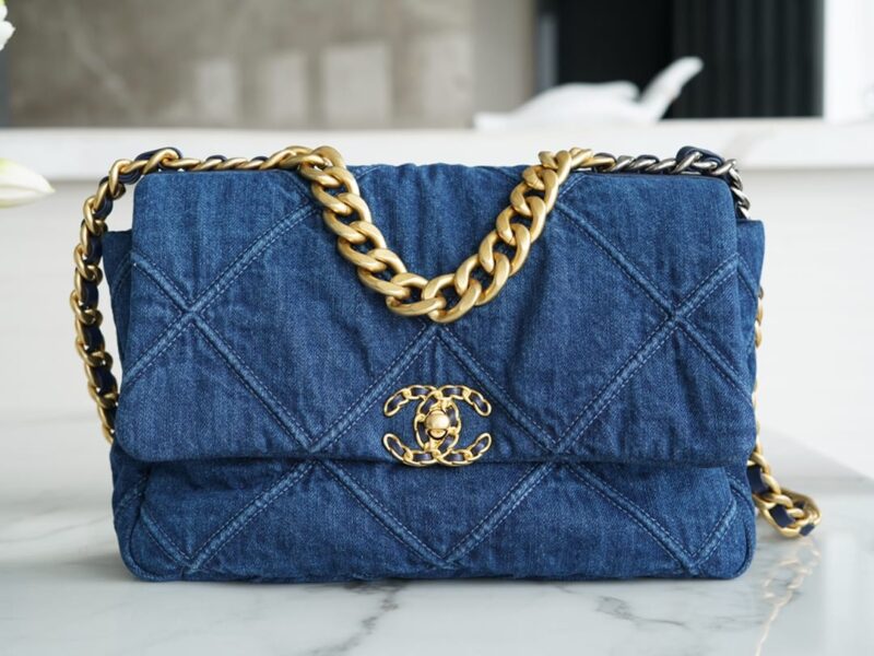 CHANEL 19BAG 30CM 牛仔蓝 AS1161