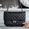 wsxc1671205385484_0.jpg CHANEL 复刻2.55 小号正品皮口盖包 A37586黑色银扣