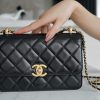 wsxc1671393754931_1.jpg CHANEL 2021高级手工坊双金球 CF Mini 22CM AS2649黑色
